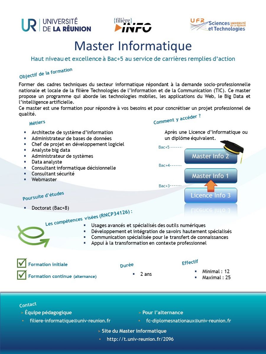 Plaquette Master Informatique 2024 2025